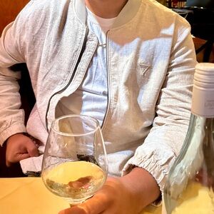 Guess Light Tan Bomber Jacket